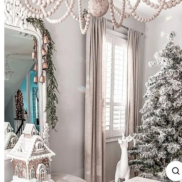 Garland Wood Bead Natural Christmas Tree Garland - Picture 5 of 16